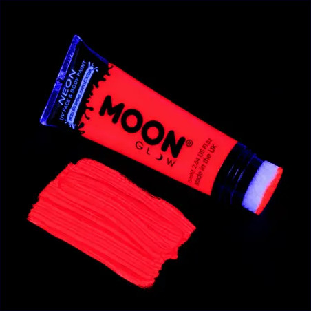 Maquillage fluo UV avec applicateur éponge - 75 ml - Rouge